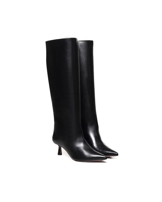 Giuliano Galiano Black Jane Calfskin Boots