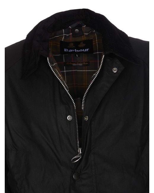 Barbour Black Ashby Wax Jacket for men