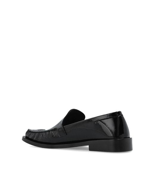 The Attico Black Charles Leather Loafers 20Mm
