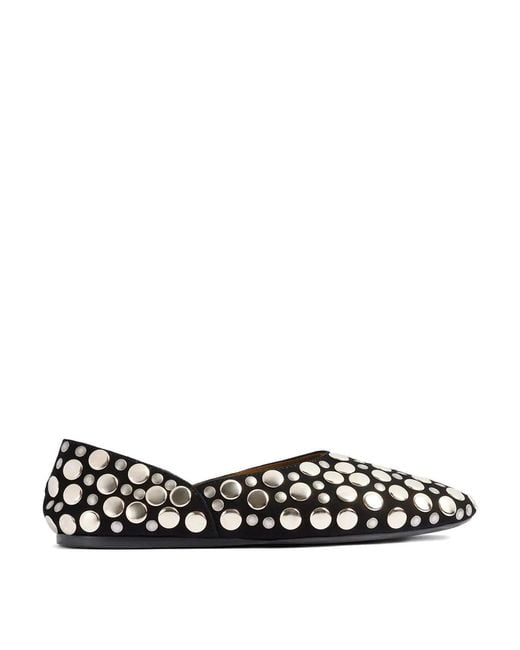 Khaite White Jane Ballerinas
