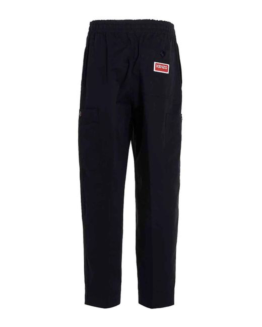 KENZO Blue Cargo Pants for men