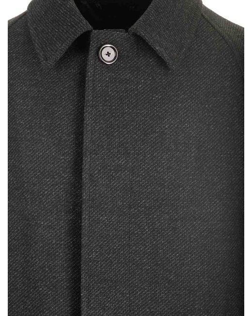 Lardini Black Raglan Coat for men