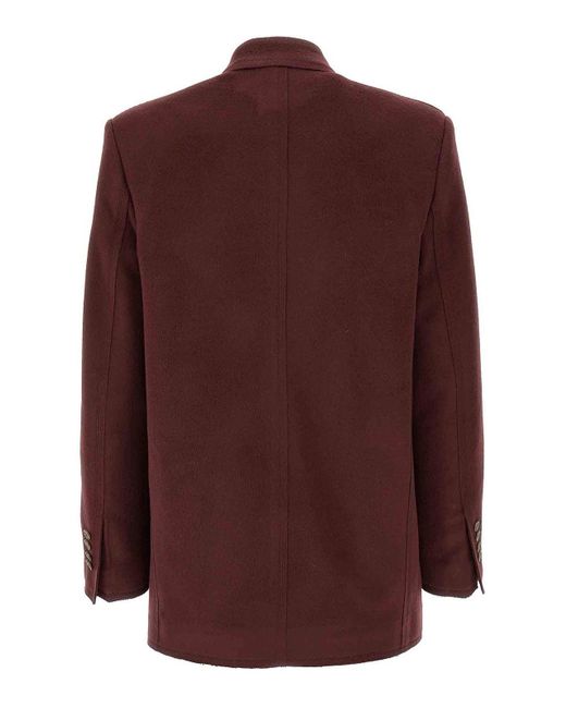 Etro Brown Double-Breasted Blazer