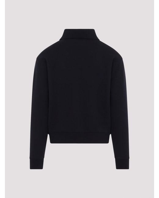 Jil Sander Blue Half Zip Sweatshirt for men