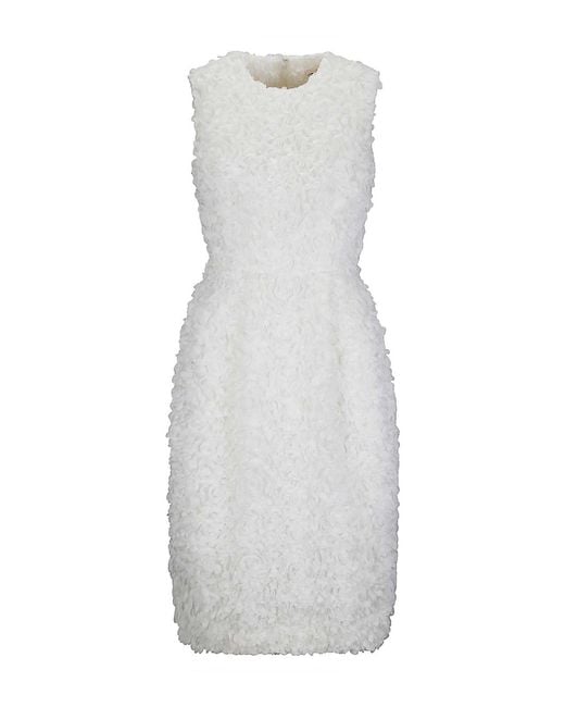 Comme des Garçons White Midi Satin Dress
