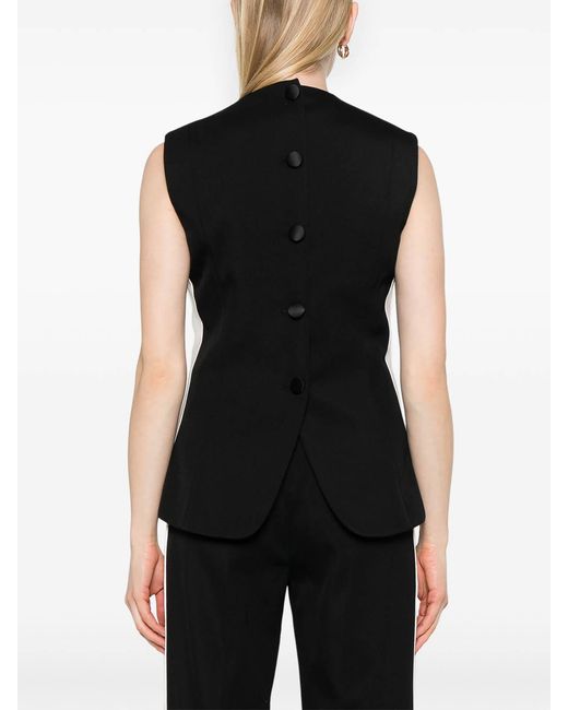 MERYLL ROGGE Black Twill-Weave Vest