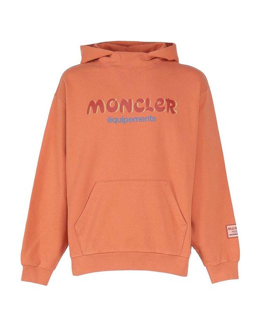 Moncler Orange Logo Hoodie