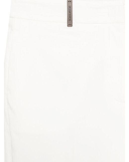 Peserico White Pants With Pinces