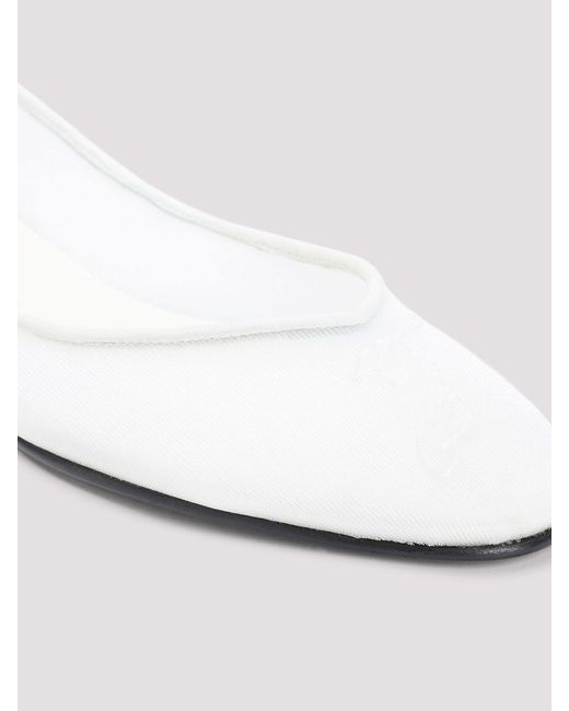 Jacquemus White Ovalo Ballerinas