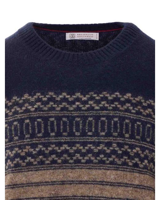 Brunello Cucinelli Blue Sweater for men