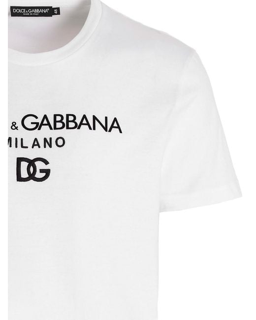 Dolce & Gabbana White Logo T-Shirt for men