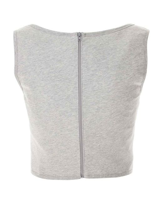 Moschino Gray Archive Catwalk Top