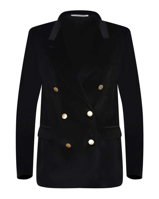 Tagliatore Black Double-Breasted Jacket