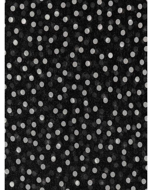 Dolce & Gabbana Black Polka Dot Chiffon Scarf