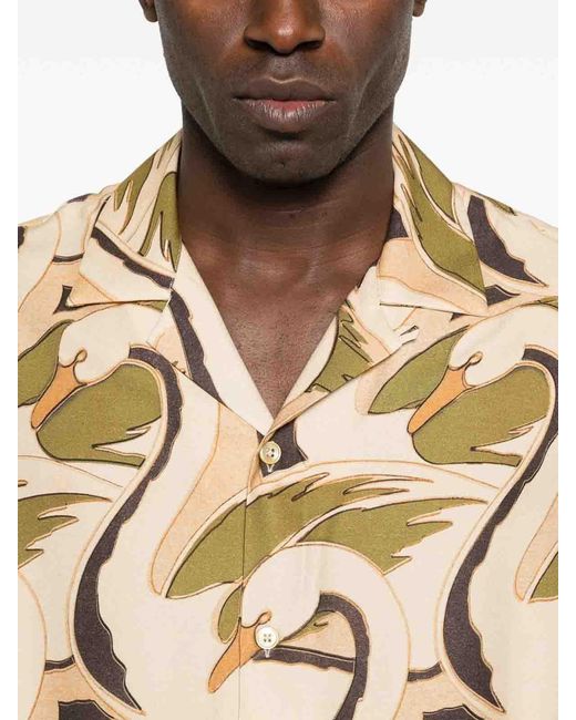 Paul Smith Natural Printed Shirt for men