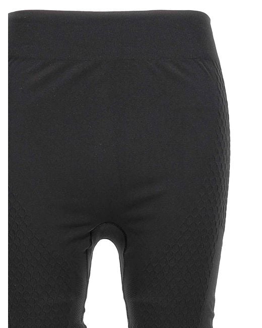 MM6 by Maison Margiela Black High-Waisted Stretch Tech Fabric Leggings