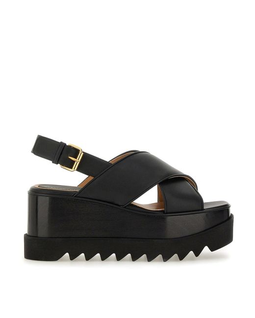 Stella McCartney Black Polyurethane Sandals Delight