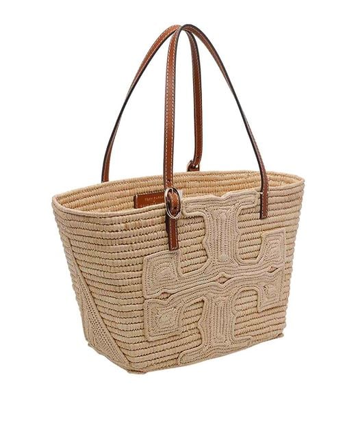 Tory Burch Natural Small Ella Tote Bag