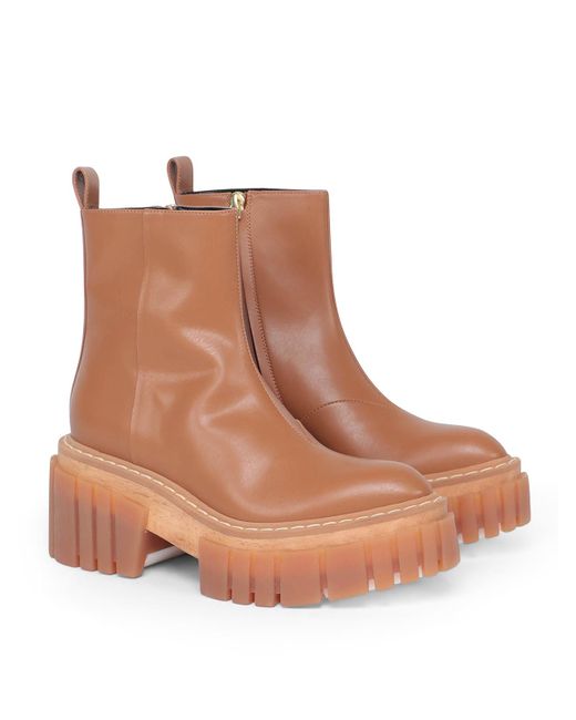 Stella McCartney Brown Emily Ankle Boots