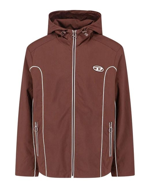 DIESEL Brown J-Hives Sporty Jacket for men