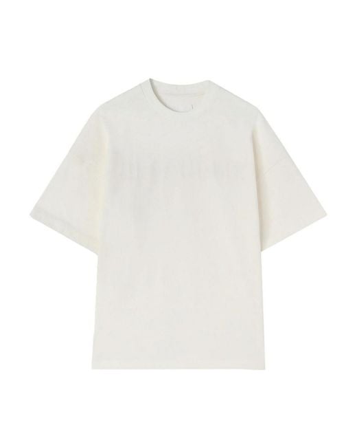 Jil Sander White T-Shirt With Front Logo for men