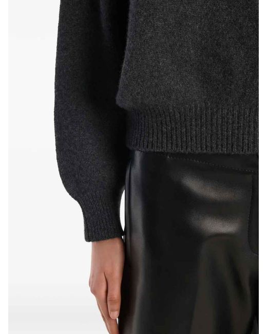 Khaite Black Margaux Sweater Charcoal