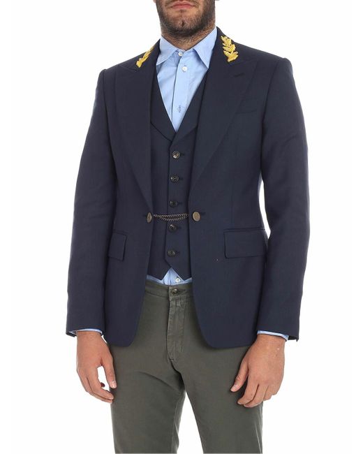 Vivienne Westwood Blue Pure Virgin Wool Jacket for men