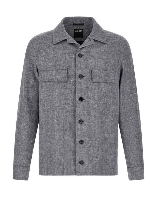 Zegna Gray Overshirt for men