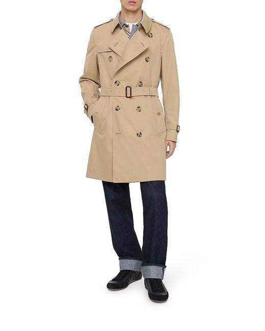 Burberry Natural Kensington Heritage Mid-Length Trench Coat for men