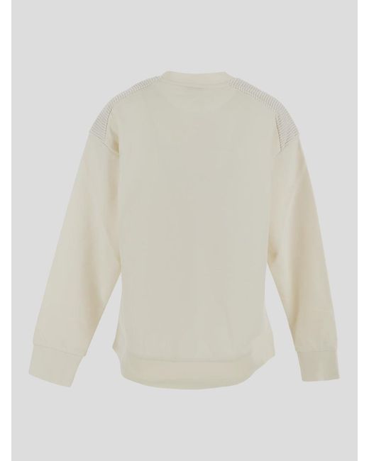 Moncler White Sweatshirt With Long Sleeves