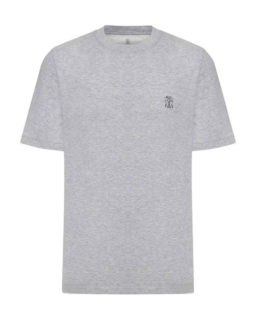 Brunello Cucinelli Gray T-Shirt for men