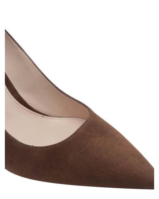 Stuart Weitzman Brown Stuart Power Decollete'