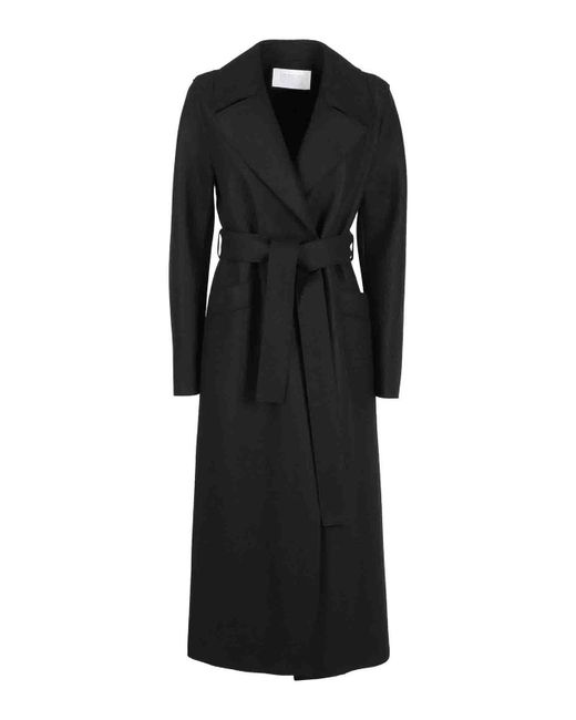 Harris Wharf London Black Long Maxi Coat