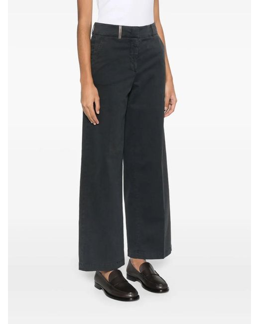 Peserico Gray Flare Bottom Trousers