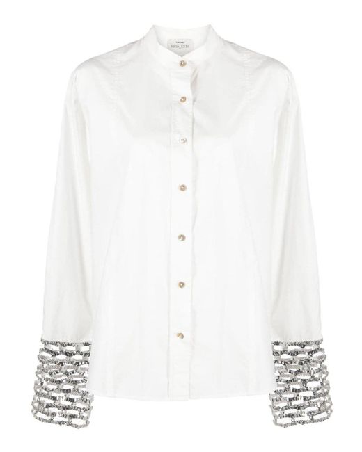 Forte Forte White Shirt With Sequin Detail