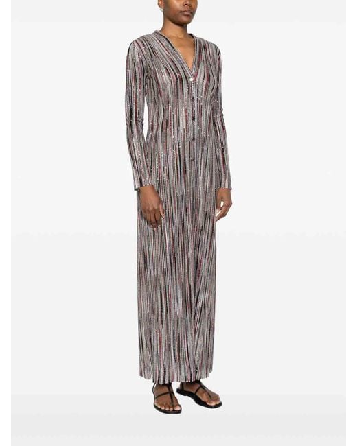Missoni Gray Striped Long Cardigan