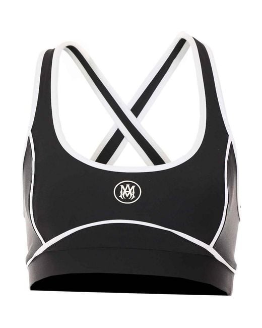 Amiri Black Ma Logo Crop Top