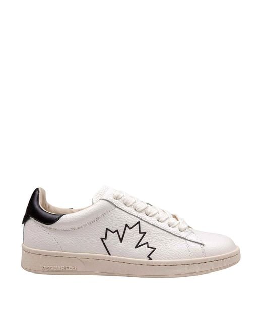 DSquared² White And Leather Boxer Sneakers for men