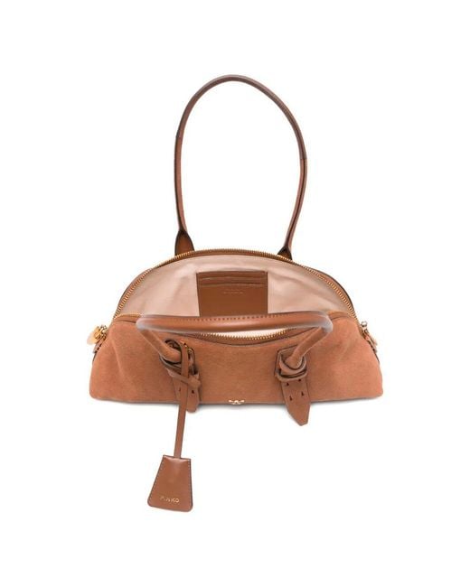 Pinko Brown Big Bowling Bag Horizontal