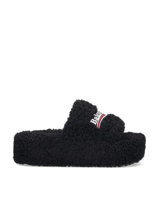 Balenciaga Black Slide Sandals