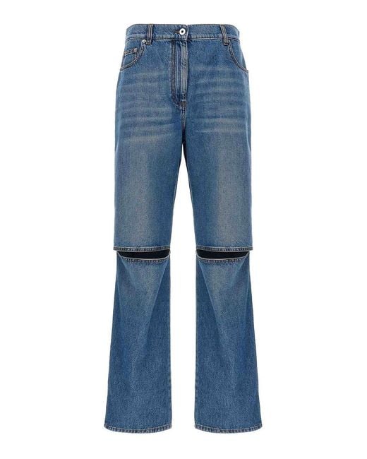 J.W. Anderson Blue Cut-Out Bootcut Jeans