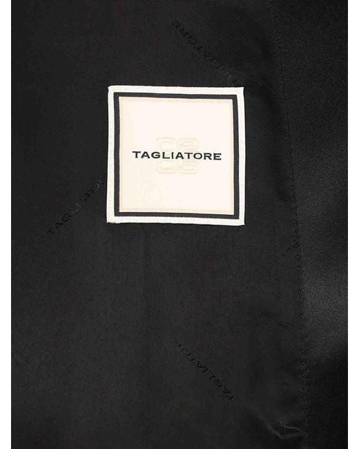 Tagliatore Black Double-Breasted Wool Tuxedo