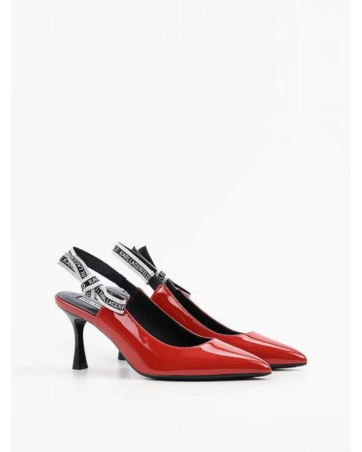 Karl Lagerfeld Red Sienna Ribbon Sling