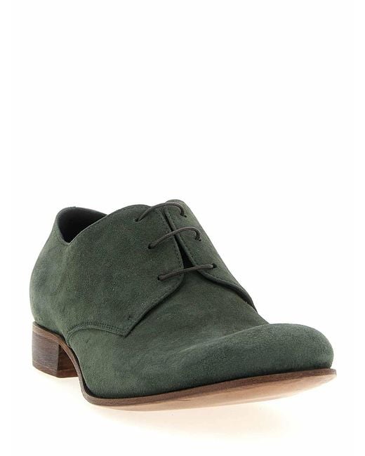 Julian Fashion Green Suede Lace Up for men