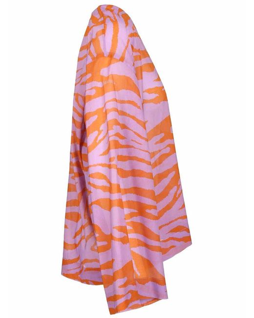 The Attico Pink Animal Print Blouse