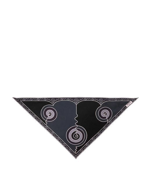 Emilio Pucci Black Astro Print Triangle Scarf