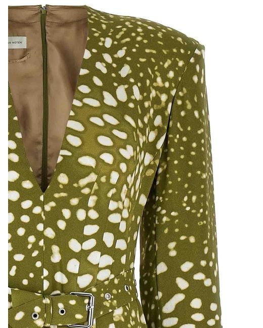 Dries Van Noten Green Dohana Dress