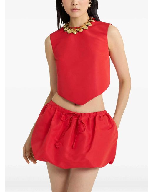 Patou Red Annoded Sleeveless Top