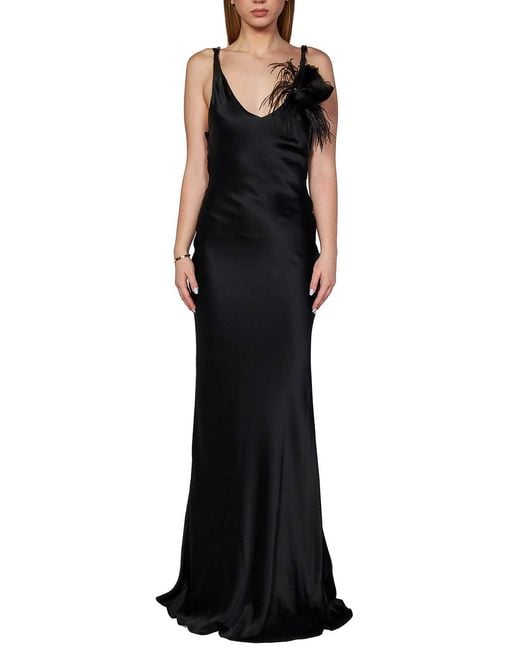 ROOM76 Black Long Silk Blend Sat