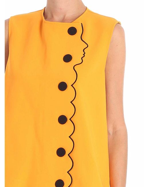Vivetta Orange Quast Top With Embroidery